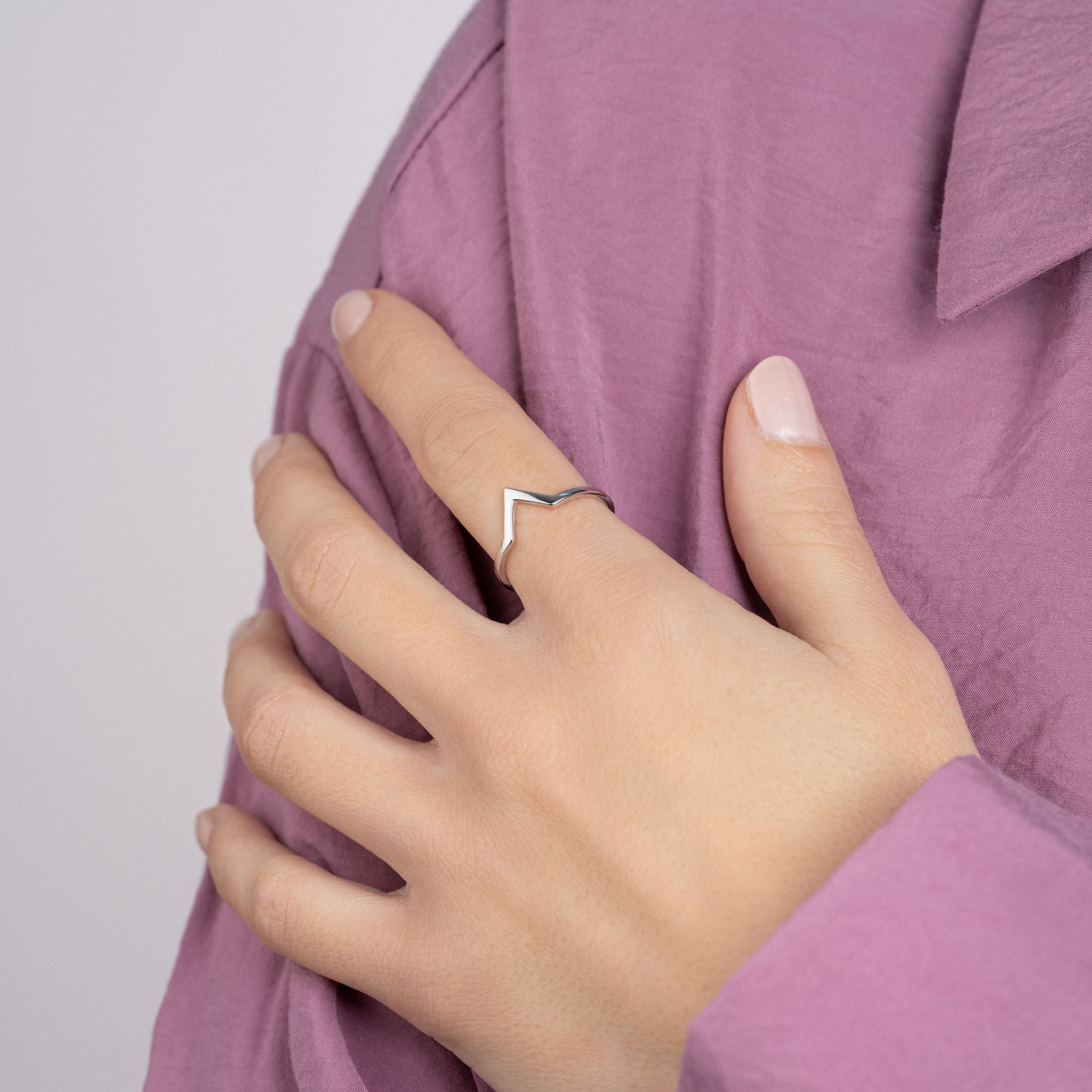 Bague argent 925 rhodié - 1.43g